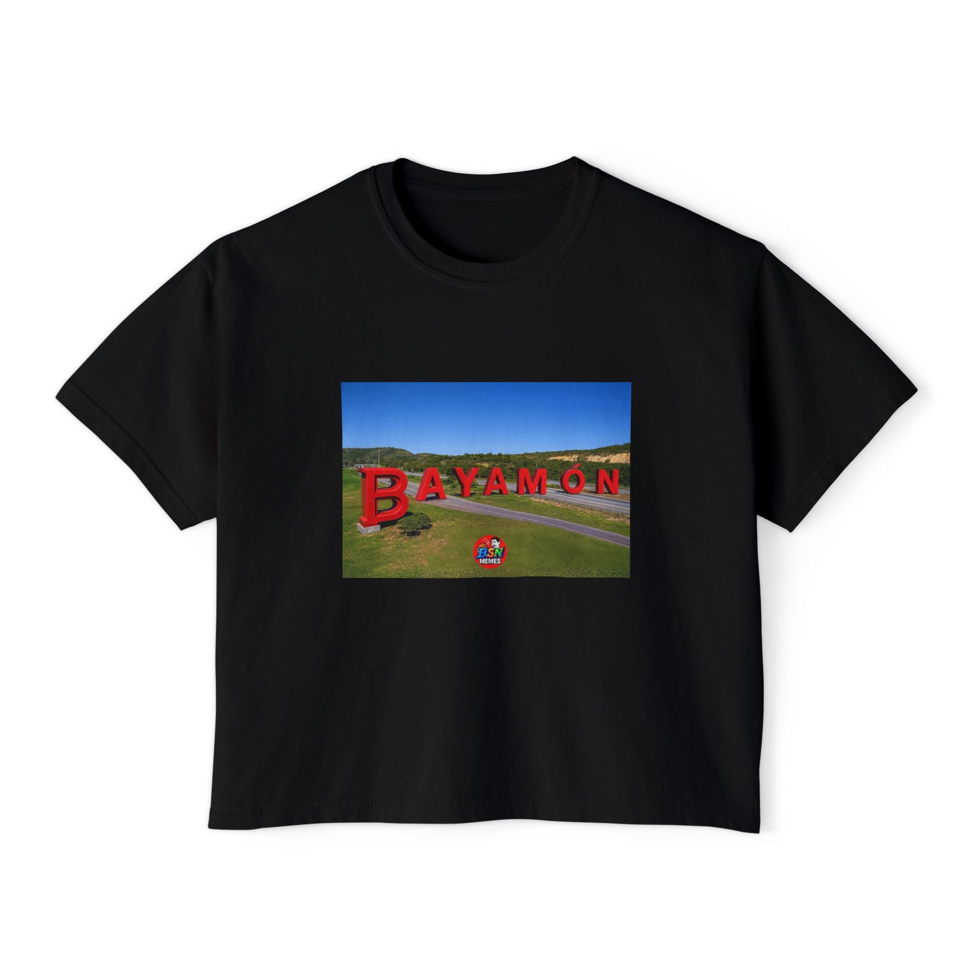 Bayamon Women's Boxy Tee, Casual Summer Top, Vacation Wear, Gift for Her, Streetwear Style, Travel Essential