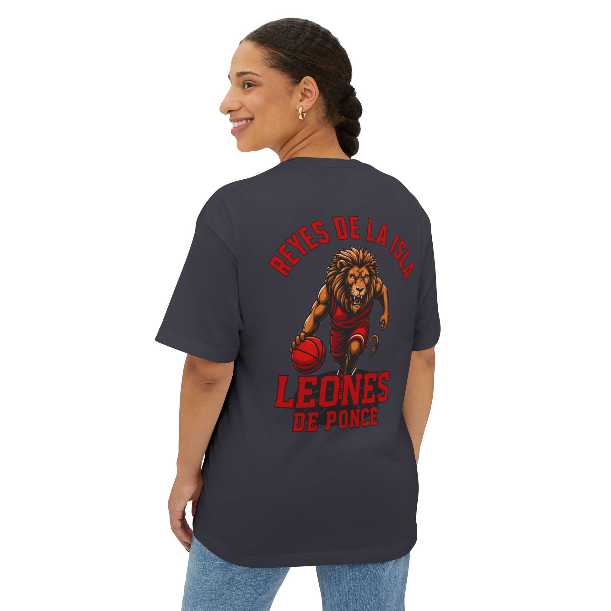 REYES DE LA ISLA LEONES DE PONCE FINALS EDITION Unisex Oversized Boxy Tee