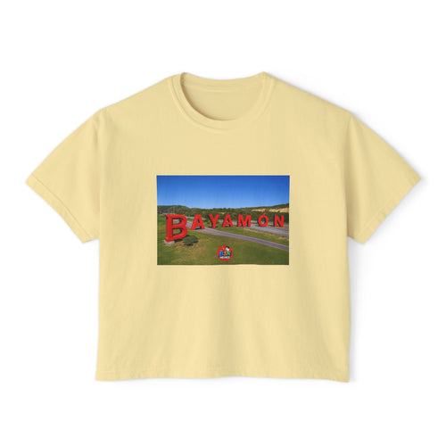 Bayamon Women's Boxy Tee, Casual Summer Top, Vacation Wear, Gift for Her, Streetwear Style, Travel Essential