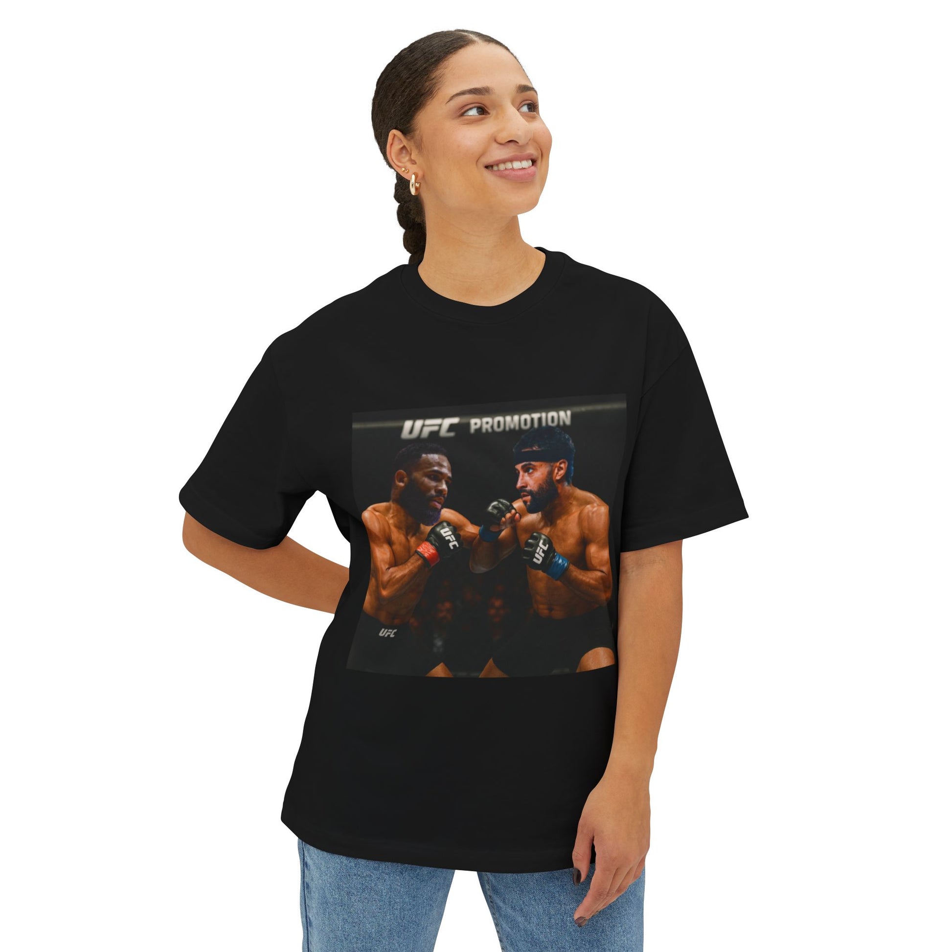 Guerra de Rivales UFC Graphic Oversized T-Shirt - Sporty, Casual Wear, Unisex Tee, Fight Night Apparel, Gift for Sports Fans, Workout Shirt
