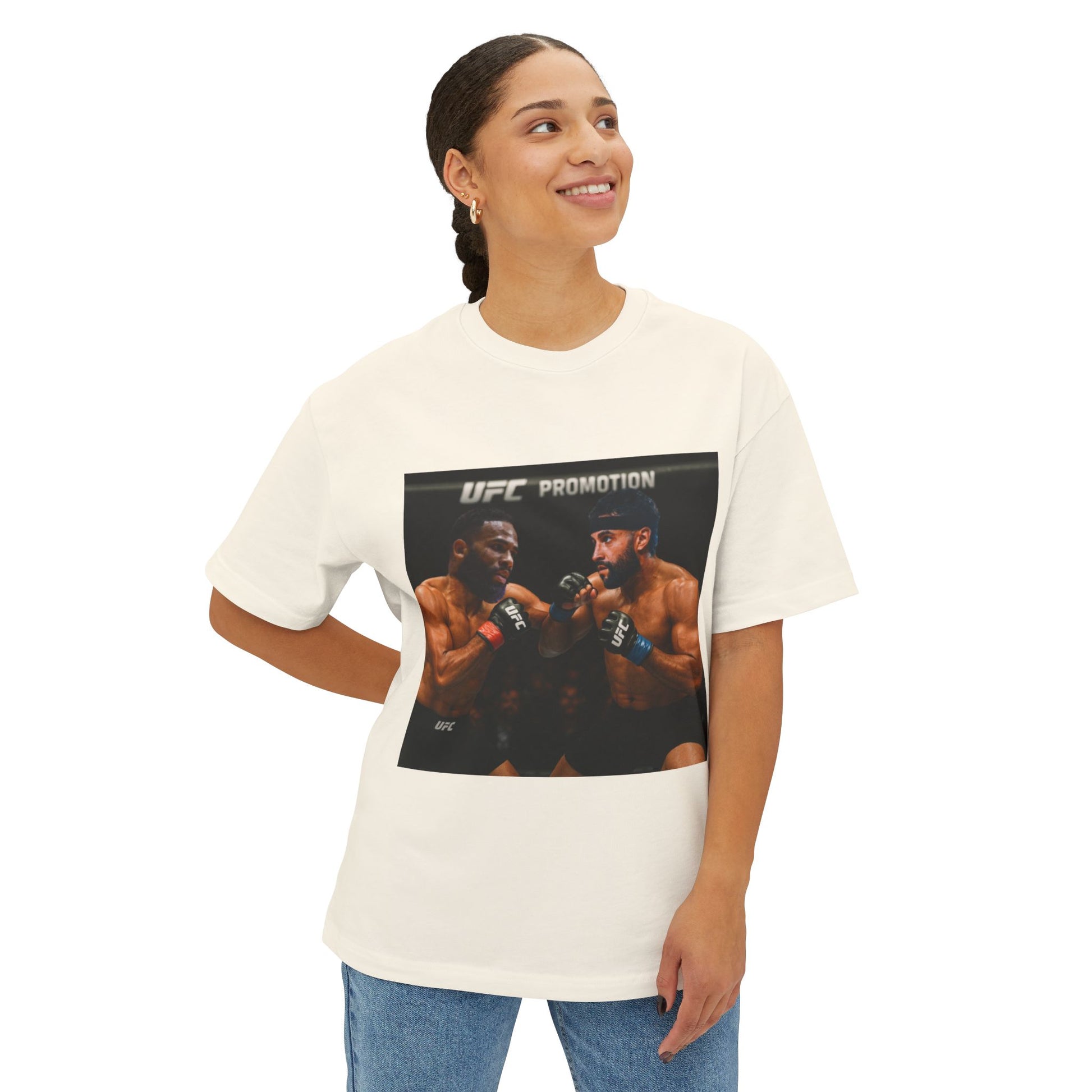 Guerra de Rivales UFC Graphic Oversized T-Shirt - Sporty, Casual Wear, Unisex Tee, Fight Night Apparel, Gift for Sports Fans, Workout Shirt